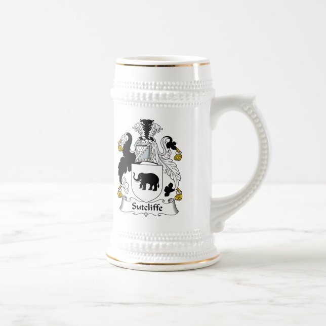 Sutcliffe Family Crest Beer Stein (Right)