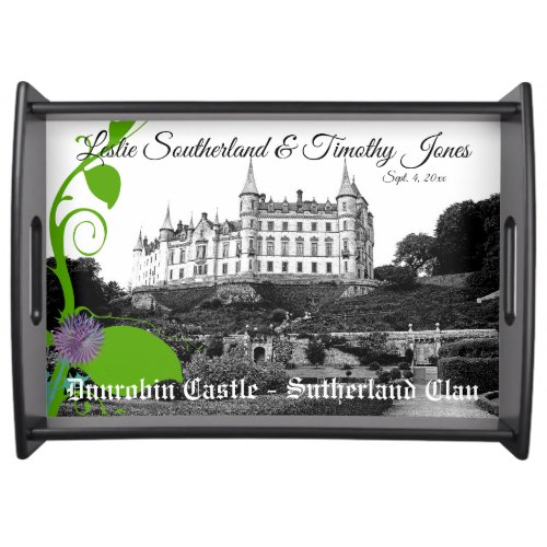 Sutherland Clans Dunrobin Castle Wedding Date Serving Tray