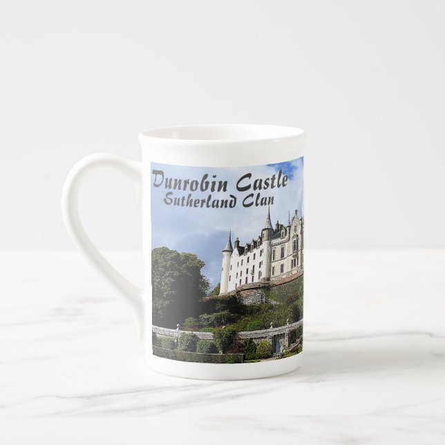 Sutherland Clan's Historic Dunrobin Castle Photo Bone China Mug (Left)