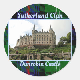 Sutherland Clan's Scottish Castle Classic Sticker
