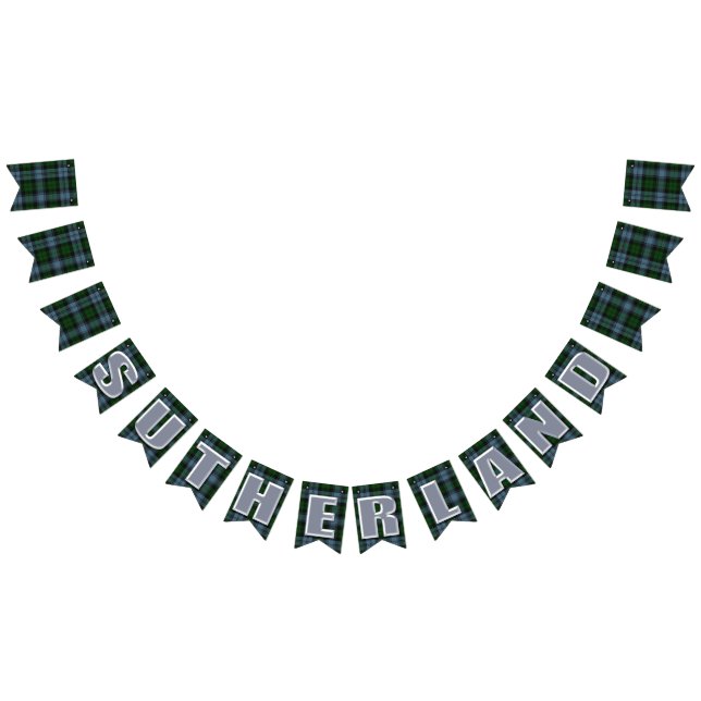 Sutherland District Tartan Bunting Flags (All)