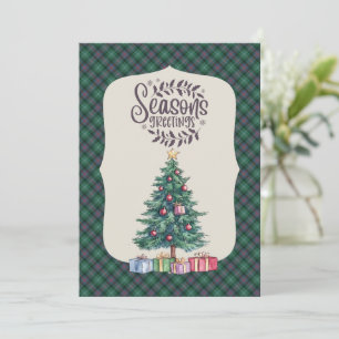 Sutherland Old Ancient Scottish Tartan Christmas Holiday Card