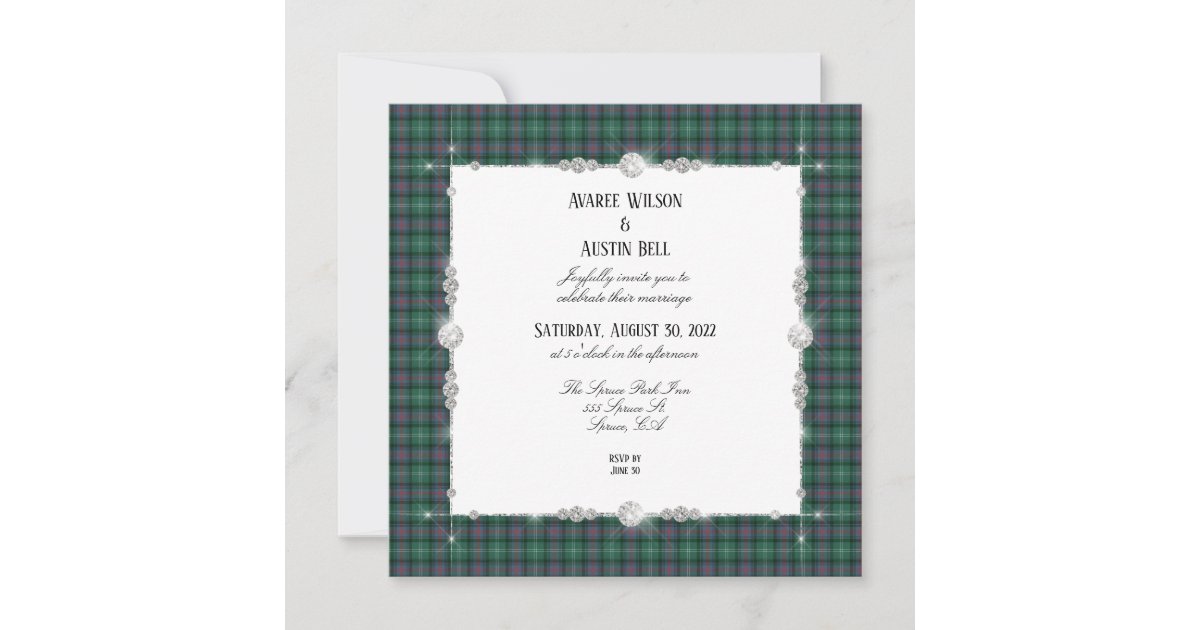 Sutherland Old Ancient Tartan Invitation | Zazzle