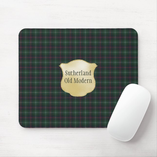 Sutherland Old Modern Original Scottish Tartan Mouse Pad (With Mouse)