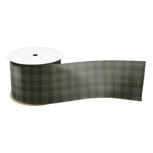 Sutherland Old Weathered Scottish Tartan Satin Ribbon