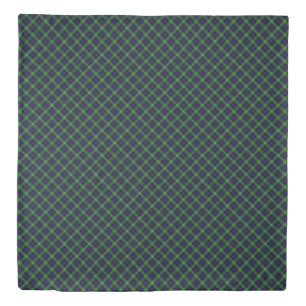 Sutherland tartan blue green plaid duvet cover