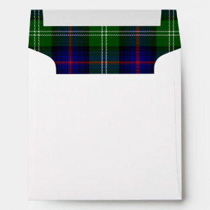 Sutherland tartan blue green plaid envelope