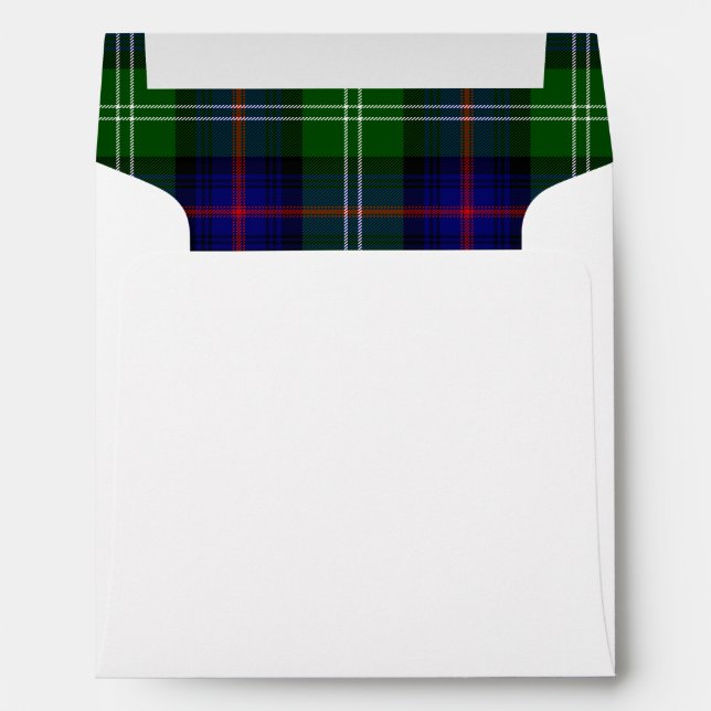 Sutherland tartan blue green plaid envelope (Back (Bottom))