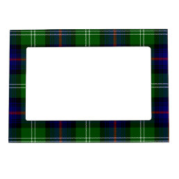 Sutherland tartan blue green plaid magnetic picture frame