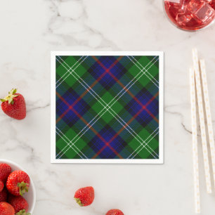 Sutherland tartan blue green plaid napkins