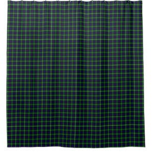 Sutherland tartan blue green plaid shower curtain