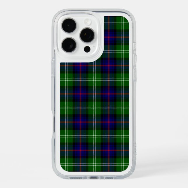 Sutherland tartan blue green plaid speck iPhone case (Front)