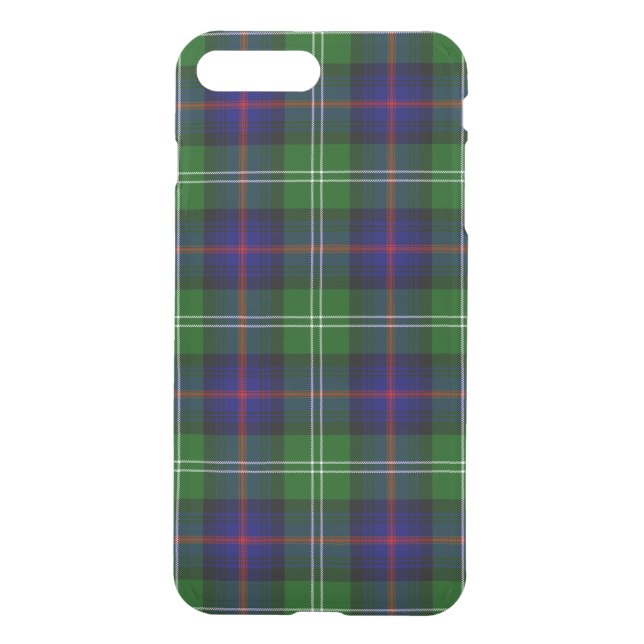 Sutherland tartan blue green plaid uncommon iPhone case (Back)