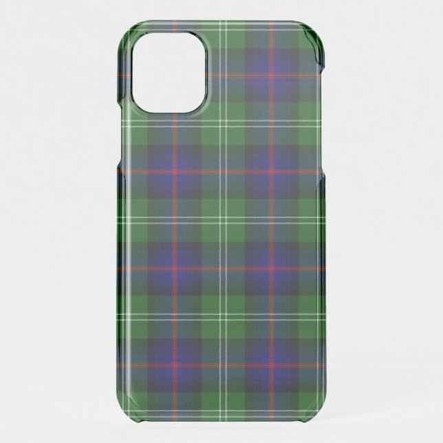 Sutherland tartan blue green plaid uncommon iPhone case (Back)