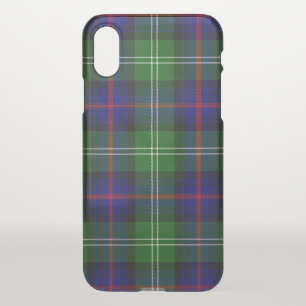 Sutherland tartan blue green plaid iPhone x case