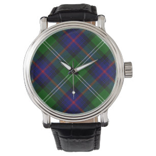 Sutherland tartan blue green plaid watch