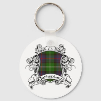 Sutherland Tartan Shield Keychain