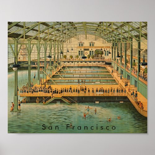Sutro Baths Pavilion San Francisco 1885 Victorian  Poster