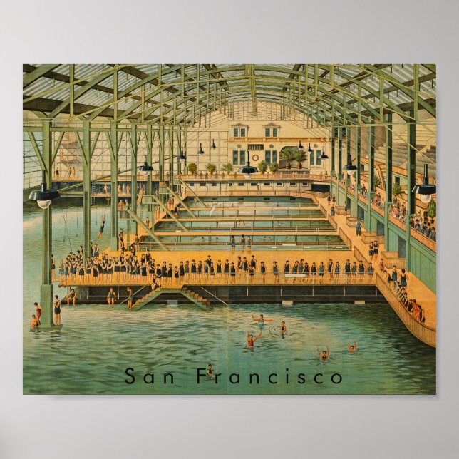 Sutro Baths Pavilion San Francisco 1885 Victorian  Poster (Front)