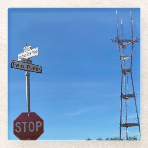 Sutro Tower Glass Coaster