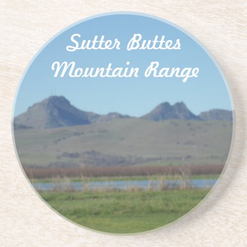 Sutter Buttes Mountain Range Beverage Coaster