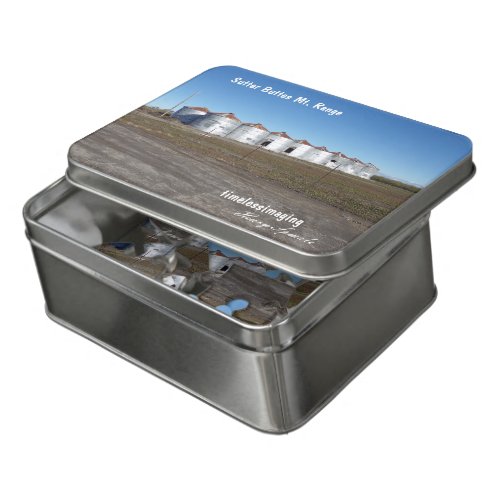 Sutter Buttes Mountain Range Ceramic Puzzle in Tin