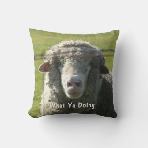 Sutter Buttes Mountain Range curious sheep pillow 