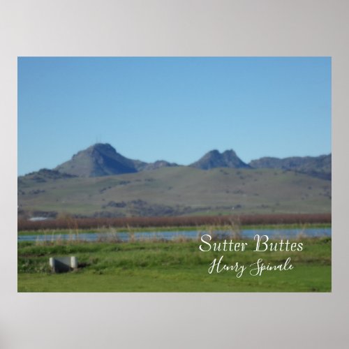 Sutter Buttes Mountain Range Poster