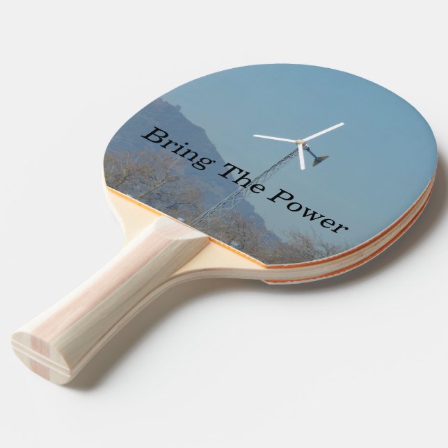 Sutter Buttes Mountain Range Windmill Paddle.  Ping Pong Paddle (Front Angle)