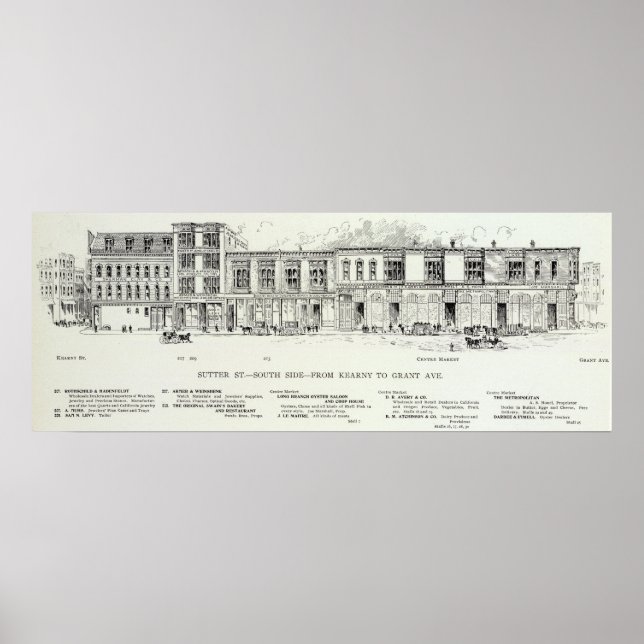 Sutter South side Kearny and Grant Poster (Front)