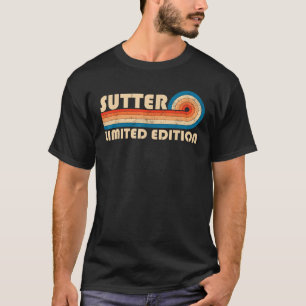 SUTTER Surname Retro Vintage 80s 90s Birthday Reun T-Shirt
