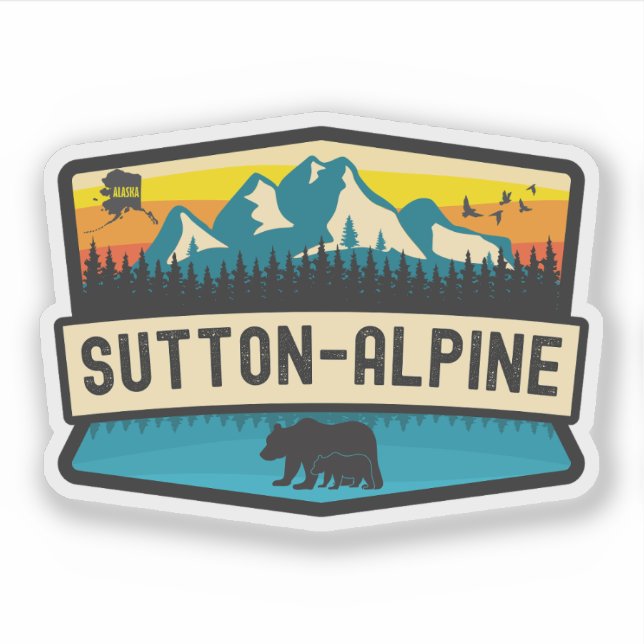 Sutton-Alpine, Alaska Sticker (Front)