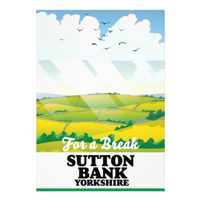 Sutton Bank yorkshire travel poster (Front)