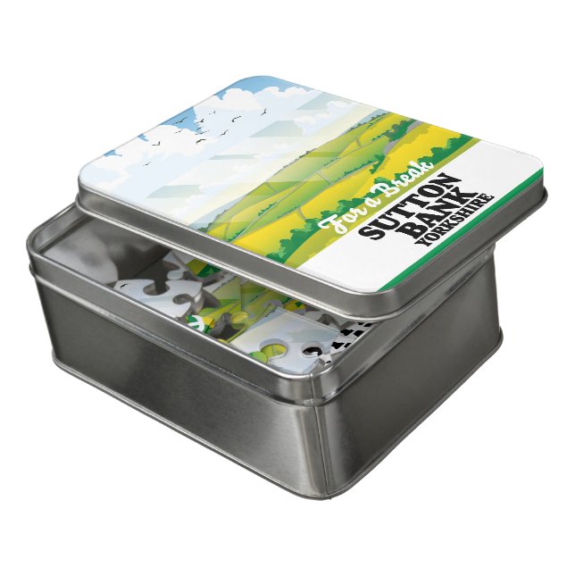 Sutton Bank yorkshire travel poster Jigsaw Puzzle (Lid Open)