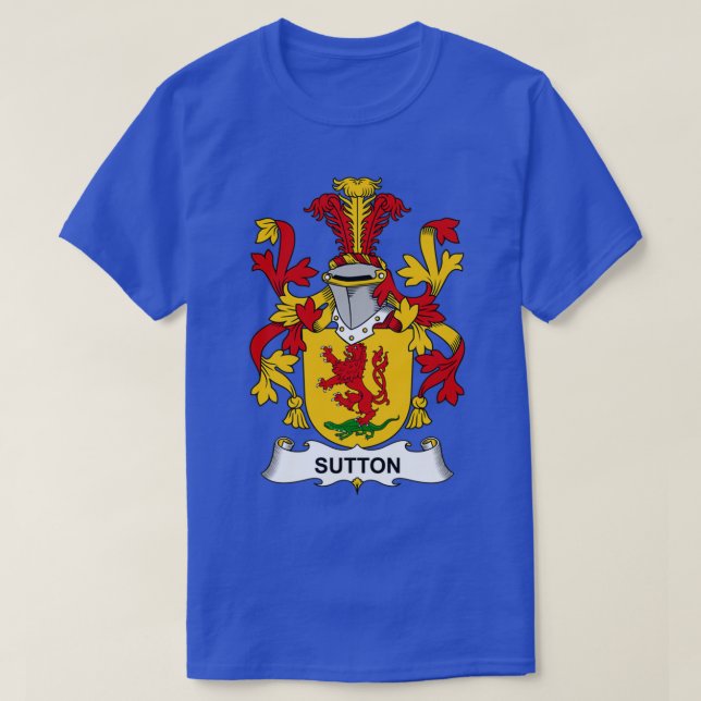 Sutton Coat of Arms Family Crest 1  T-Shirt (Design Front)