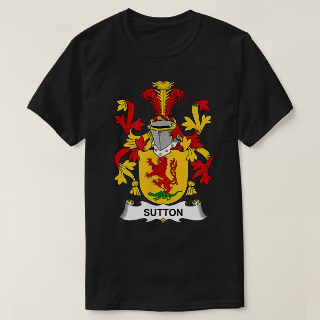 Sutton Coat of Arms  Family Crest  T-Shirt (Design Front)