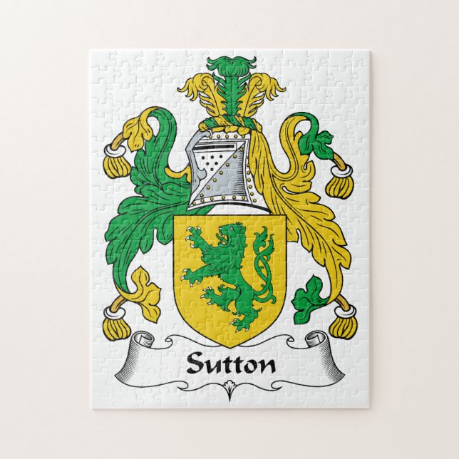 Sutton Family Crest Jigsaw Puzzle (Vertical)