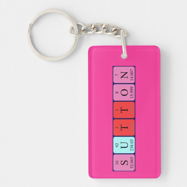 Sutton periodic table name keyring (Front)