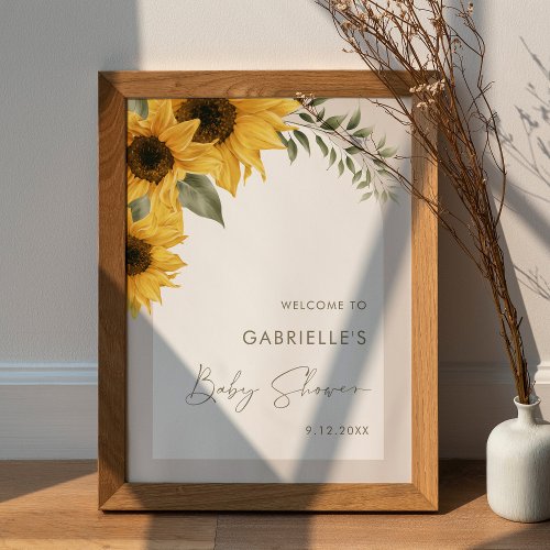 SUTTON Sunflower Baby Shower Sign Foam Board