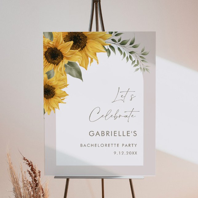 SUTTON Sunflower Bachelorette Party Welcome 18x24 Foam Board (Creator Uploaded)