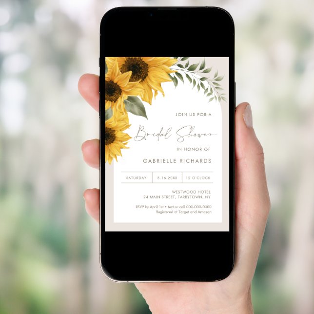 SUTTON Sunflower Bridal Shower Invitation (Front Digital)