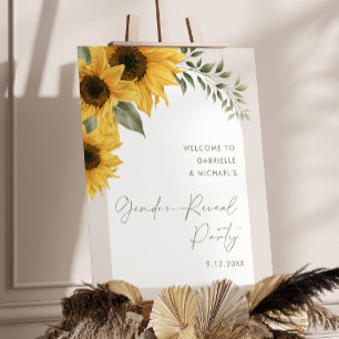 SUTTON Sunflower Gender Reveal Party Foam Board