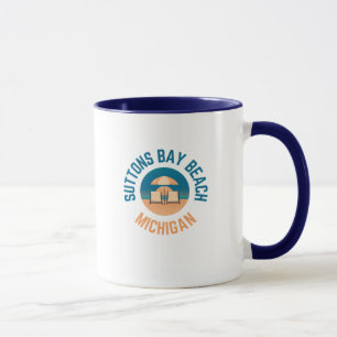 Suttons Bay Beach Michigan Hometown Coffee Mug