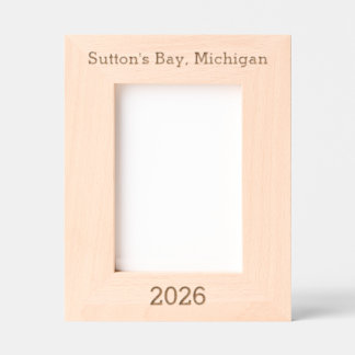 Sutton's Bay Michigan - Laser Engraved Frame 