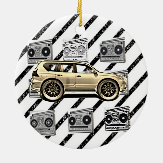 SUV HOLIDAY CERAMIC ORNAMENT (Back)