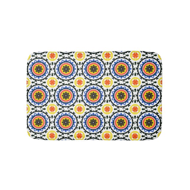 Suzani Pattern Bathroom Mat (Front)