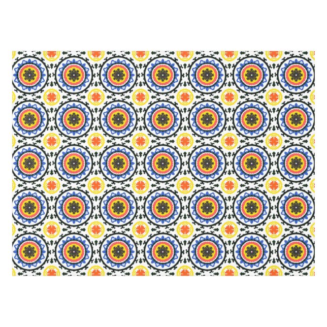 Suzani Pattern Tablecloth (Front (Horizontal))