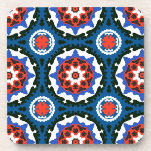 Suzani Pattern With Bold Ornament Beverage Coaster