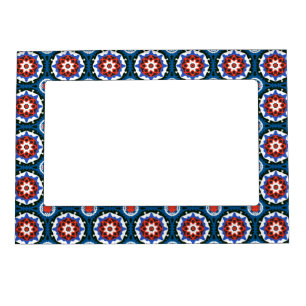 Suzani Pattern With Bold Ornament Magnetic Frame