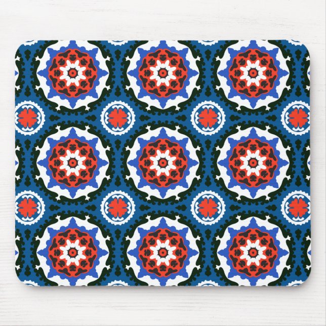 Suzani Pattern With Bold Ornament Mouse Pad (Front)